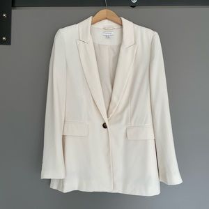 Ivory Blazer with Tort Button Details